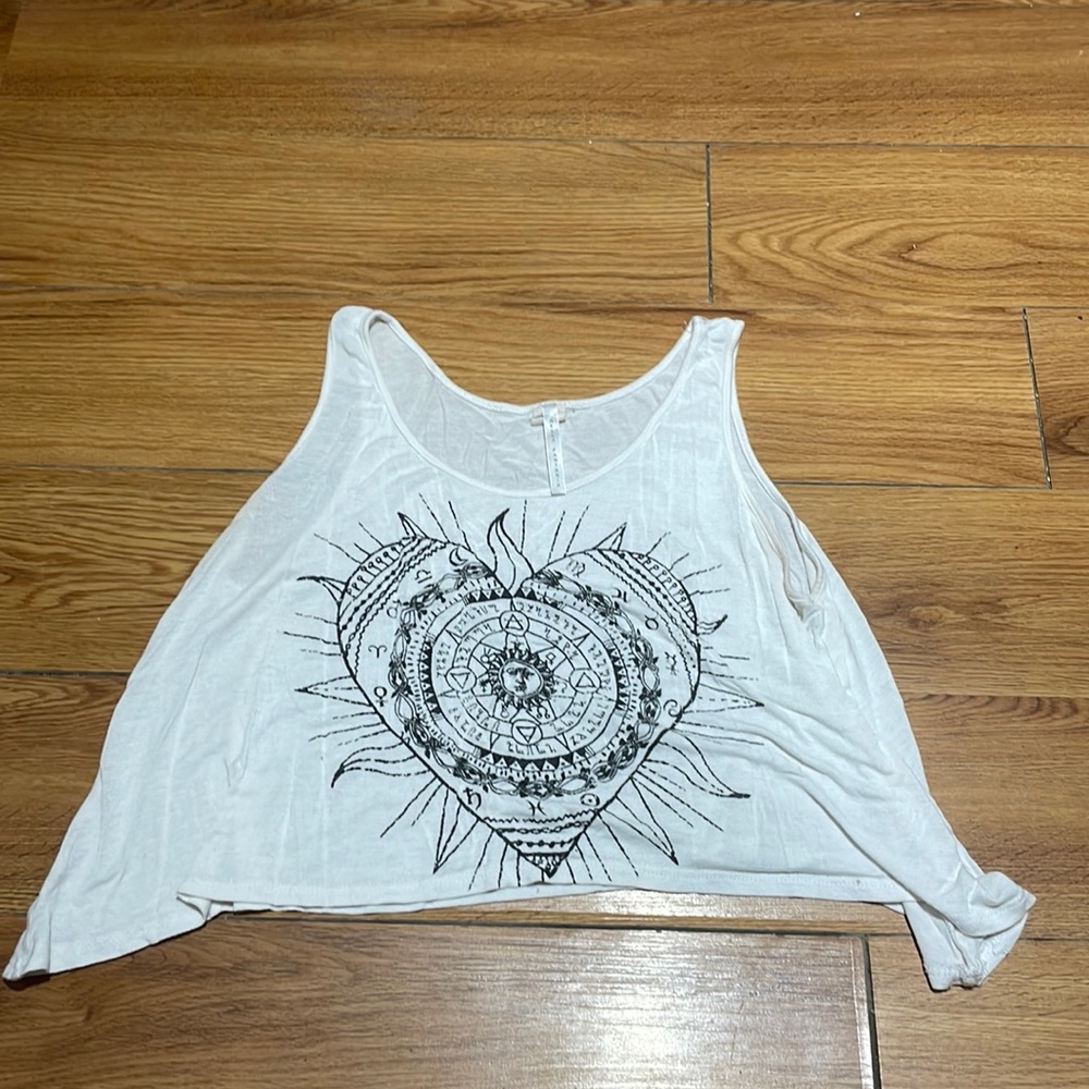 White Heart Crop Top!